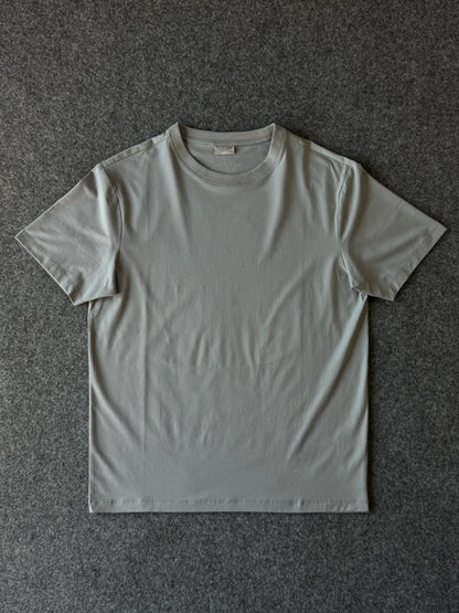 T-shirt in cotone con stampa dietro grigio | Archivio Tessile