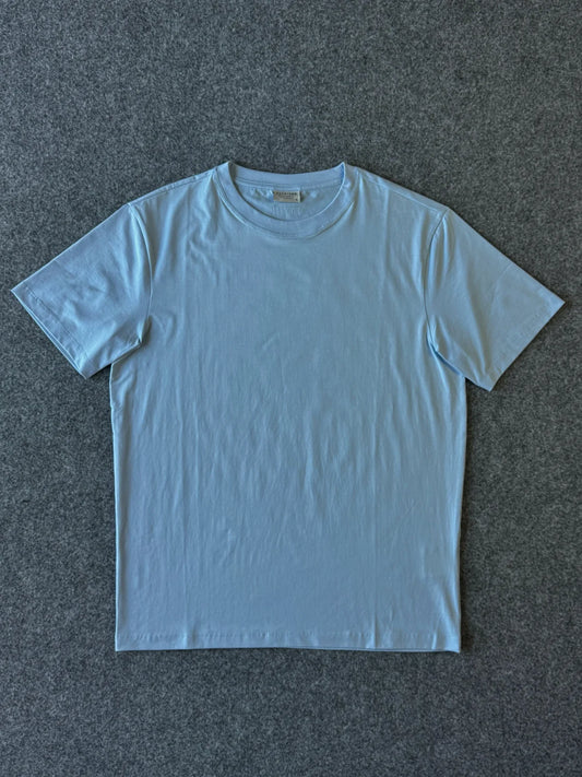 T-shirt in cotone stretch celeste - Archivio Tessile
