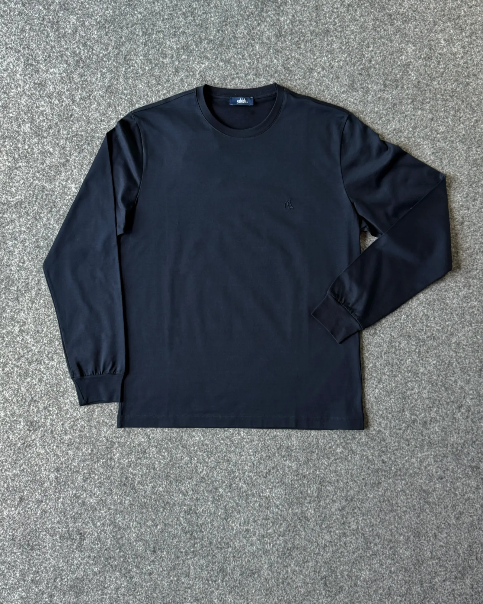 T-shirt in filo di scozia blu Made in Italy alta qualità - Archivio Tessile