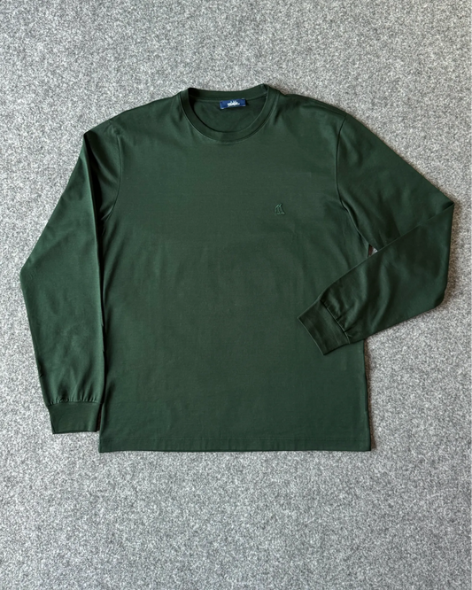 T-shirt in filo di scozia verde alta qualità Made in Italy - Archivio Tessile