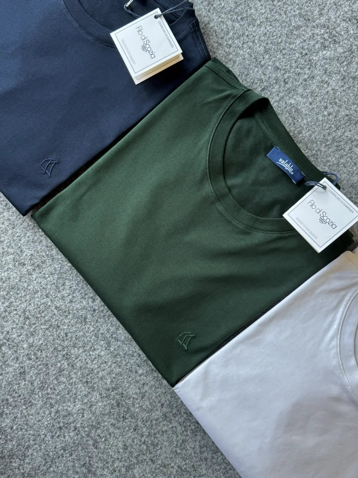 tre colori t-shirt filo di scozia Vela Blu - Archivio Tessile