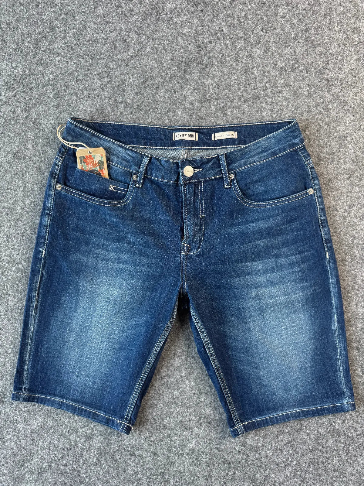 Bermuda di jeans con zip YKK KeyJey DNM - Archivio Tessile