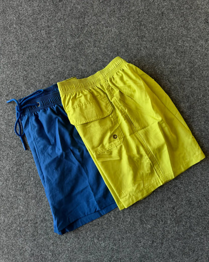 Dettaglio costume mare lime e royal blue KeyJey DNM - Archivio Tessile