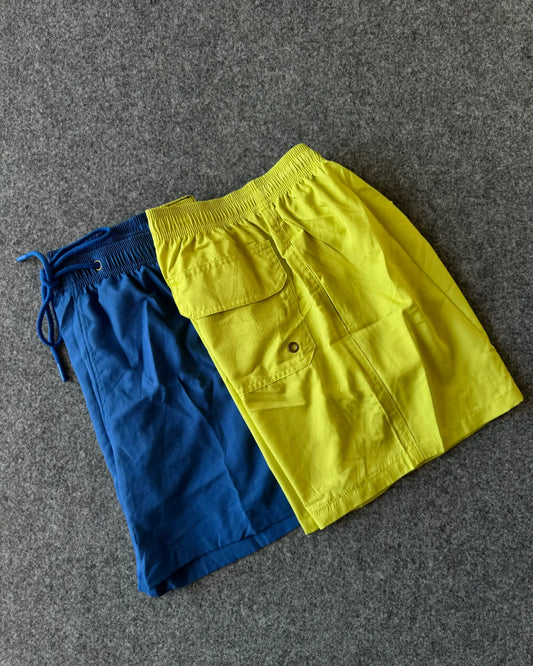 Dettaglio costume mare lime e royal blue KeyJey DNM - Archivio Tessile