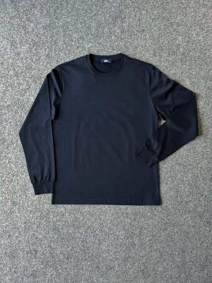 T-shirt in filo di scozia blu Made in Italy alta qualità - Archivio Tessile