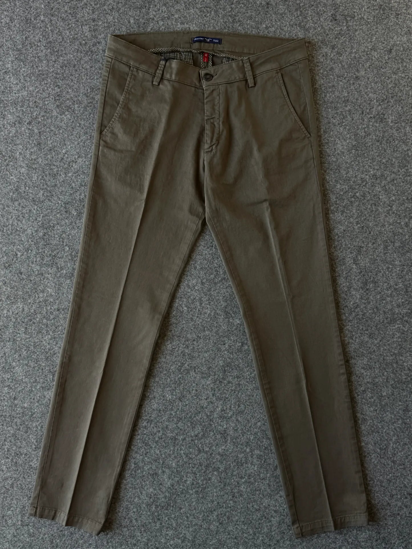 Pantalone chino in cotone gabardina marrone - Archivio Tessile
