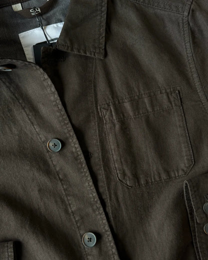 Dettagli frontali sahariana trama e bottoni S4 Jackets - Archivio Tessile
